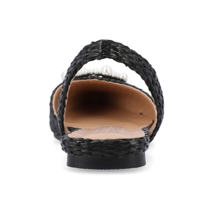 Journee Collection Women's Hannae Sling Back Pointed Toe Flats Black 8. ...