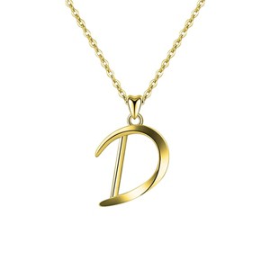 Elegant personalized touch: Stylish 14K Gold plated initial necklace. Adds sophistication and meaning to your look. - 1 of 2