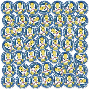 Ted Lasso Team Badge 50ct Vinyl Large Deluxe Stickers Variety Pack - 1 of 4