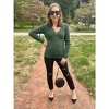 Women's Sweetheart Neckline Hollow - Out Slim - Fit Sweater - 4 of 4