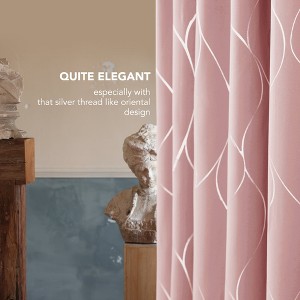 Deconovo Silver Line Blackout Curtain Panel Pair Multi Size 2 Panels - 1 of 4
