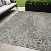 Gray Beige And Black Geometric Washable Indoor Outdoor Area Rug - 2 of 4