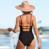 Women's Shirred Strappy Cutout One Piece Swimsuit - Cupshe - image 3 of 4