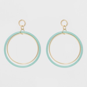 Large Circle Earrings - A New Day Green/Silver, Women