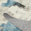 Acekool 9x12 Modern Abstract Area Rug, Machine Washable Low Pile, Non-Slip Stain Resistant Carpet for Living Room, Bedroom, Office, Beige Blue - 4 of 4