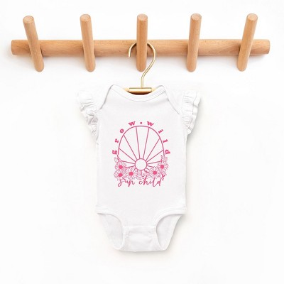 The Juniper Shop Grow Wild Sun Child Baby Flutter Sleeve Bodysuit