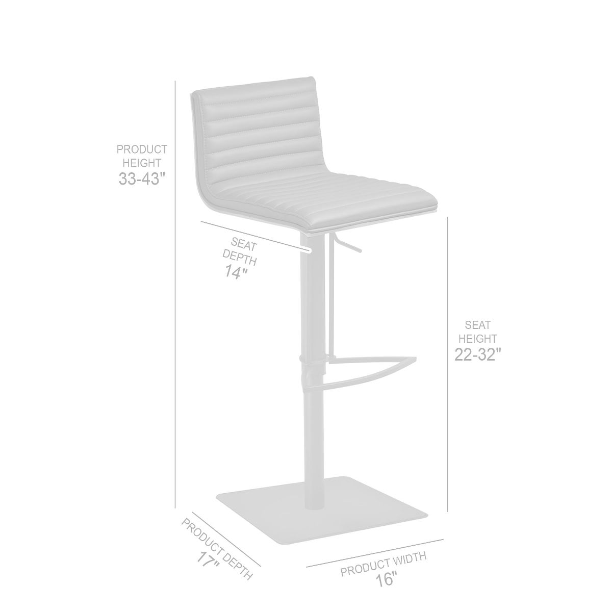 Cafe Adjustable Barstool - thumbnail 10