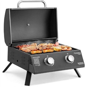 SUGIFT 2 Burner Portable Propane Gas Grill, Black - 1 of 4