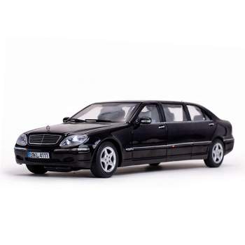 2000 Mercedes Benz S 600 Pullman Limousine Black 1/18 Diecast Model Car by Sunstar