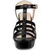 Allegra K Women's Platform Square Toe T-Strap Chunky Heel Sandals - 2 of 4