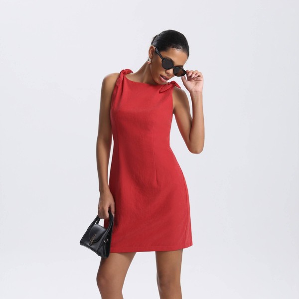 Vestido mini recto con hombro de moño para mujer - A New Day™ 4