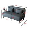 NicBex Velvet Convertible Sofa Bed, Tri-Fold Sleeper Sofa with Adjustable Backrest & Pillow, Leisure Chaise Lounge Couch for Living Room,Loveseat Sofa - 4 of 4