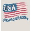 Americana USA Flag Land of the Free Adult Long Sleeve Hoodie - 2 of 2
