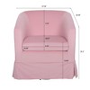 GustoWave Modern 360 Degree Swivel Living Room Chairs, Barrel Chair Upholstery Accent Sofa Chairs for Bedroom - 2 of 4