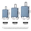 YONWAY Hardside Luggage Sets, 3 pcs Spinner Suitcase, ABS Lightweight Suitcase with Two Hooks, Spinner Wheels, with TSA Lock Lightweight - 3 of 4