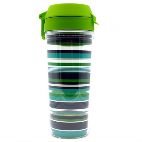 Thermos 18 Oz. Insulated Double Wall Hydration Bottle - Navy Stripes Deco :  Target
