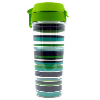 Thermos 18 oz. Insulated Double Wall Hydration Bottle - Navy Stripes Deco