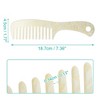 Unique Bargains Anti-Static Hair Comb Wide Tooth for Thick Curly Hair Hair Supplies Detangling Comb For Wet and Dry Beige 1 Pcs - 4 of 4