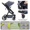 Convertible Baby Stroller, 2 in 1 Newborn Infant Stroller with Adjustable Backrest & Canopy - 2 of 4