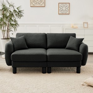 GDFStudio Serena Modern 78'' Boucle Uphostered Sectional Loveseat with Thick Cushions - 1 of 4
