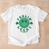 Simply Sage Market S.W.Smiley Feelin Lucky Checkered Smiley Face  Garment Dyed Tee - 3 of 4