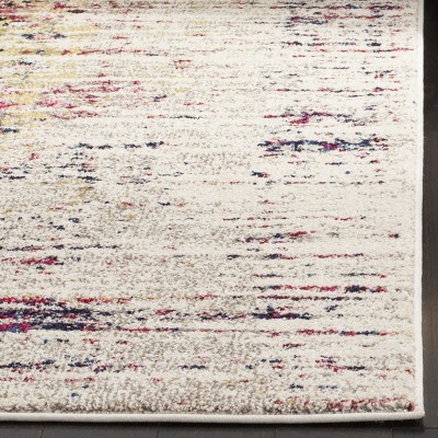Chic Monaco Ivory/Pink Synthetic 4' x 5'7" Area Rug
