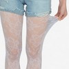 Anna-Kaci Women's 2-Pair Floral Lace Pattern Sheer Tights with Stretch Fit Suitable Height 5'1-5'8 - White - 2 of 4
