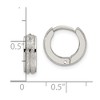 Chisel Stainless Steel Polished Laser cut 4mm Hinged Hoop Earrings - 4 of 4