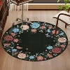 Acekool Washable Floral Area Rug – Soft Low Pile, Non-Slip, Foldable Vintage Design for Living Room & Bedroom - 2 of 4