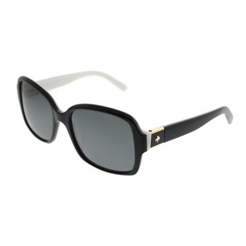 Kate Spade Annora/p/s Qop Womens Rectangle Polarized Sunglasses Black White  54mm : Target