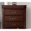 Lycvki Dark Cherry Wood Dresser with 5 Drawers - 4 of 4
