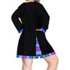 HAPPY BAY Women's Summer Bathing Suit Cover-up Vacation Beachwear Mini Swim Suit Loose Beach Dress Short Swim Shirt X-Large-XX-Large Black Solid - 2 of 4