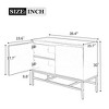 Accent Storage Cabinet with 2 Doors,Wooden Sideboard Buffet Cabinet,Sofa Console End Table With Metal Legs for Kitchen Bathroom Living Room Entryway - image 4 of 4