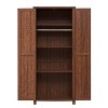 OKD 72" Farmhouse Decorative Storage Cabinets w/Hanging Rod & Adjustable Shelves - 2 of 4
