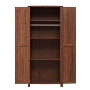 OKD 72" Farmhouse Decorative Storage Cabinets w/Hanging Rod & Adjustable Shelves - 1 of 3