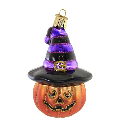 Old World Christmas 4.0 Inch Witch Pumpkin. Ornament Jack O'lantern Tree Ornaments
