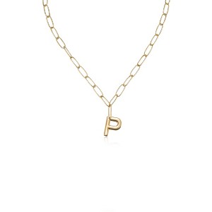 Paperclip Link Initial Necklace - Ettika - 1 of 2