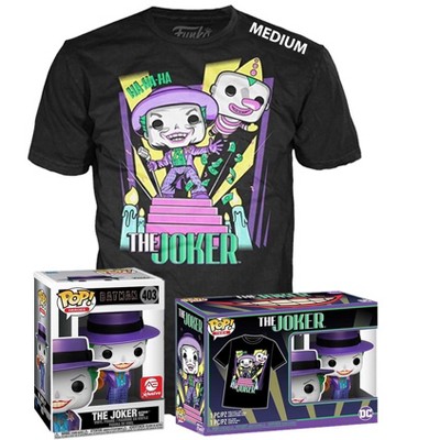 Funko POP! & Tee: Batman 1989 - The Joker with Megaphone (Metallic) Alliance Entertainment Exclusive - Size Medium