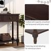 CAVINAS 35 inch Rectangle Console Table,Traditional Entryway Table with 2 Drawers and Bottom Shelf for Living Room,Hallway - 4 of 4