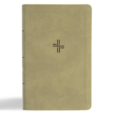CSB Single-Column Personal Size Bible, Digital Study Edition, Sage Suedesoft Leathertouch - by  Csb Bibles by Holman (Leather Bound)