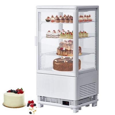Acekool 2.8 Cu.Ft Commercial Refrigerated Display Case, Single Door Countertop Display Refrigerator with LED Lighting