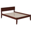 AFI Furnishings Orlando Full Platform Bed with Open Footboard and Turbo Charger in Walnut - 4 of 4
