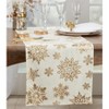 Saro Lifestyle Snowflake Design Foil Print Table Runner - image 3 of 3