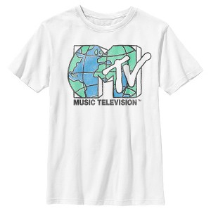 Boy's MTV Distressed Earth Day Logo T-Shirt - 1 of 4