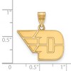 Black Bow Jewelry 14k Yellow Gold Plated Sterling Silver Dayton Flyers NCAA Medium Pendant - 2 of 3