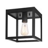 Globe Electric 1-Light Matte Black Outdoor Flush Mount Ceiling Light with Clear Glass Shade: Weather-Resistant, ETL Listed, Includes Mounting Hardware - 2 of 4