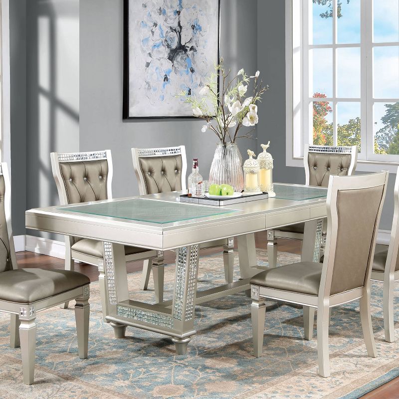 5pc Jenra Expandable Top Dining Set Champagne/Warm Gray - HOMES: Inside + Out, 3 of 7