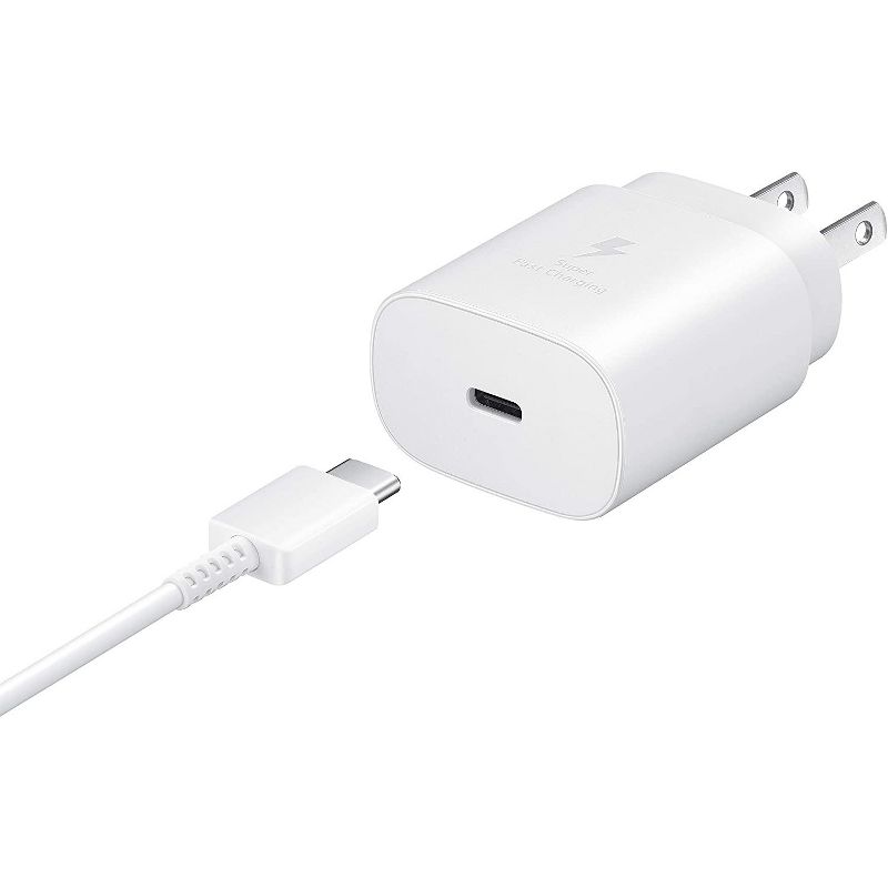 FCO - Samsung Galaxy S20 USB-C Super Fast Charging 25W PD Wall Charger with Type-C USB Cable - White, 4 of 5