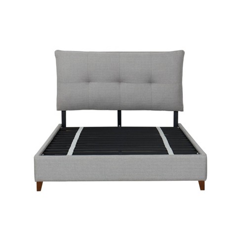 Grosvenor Upholstered Pillow Top Complete Bed Light Gray John