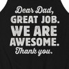 Men's - Instant Message - Dear Dad Great Job Graphic Tank Top - 2 of 4
